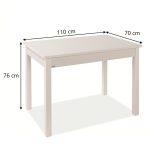 Tavolo allungabile Firenze 110x70 con allunga da 40 cm. in noce naturale
