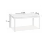 Tavolo allungabile Firenze 140x85 con allunga da 40 cm. noce naturale