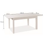 Tavolo allungabile Firenze 140x85 con allunga da 40 cm. noce naturale