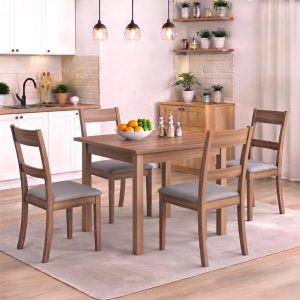 Tavolo allungabile Firenze 90x60 con allunga da 30 cm. in noce naturale
