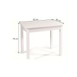 Tavolo allungabile Firenze 90x60 con allunga da 30 cm. in noce naturale