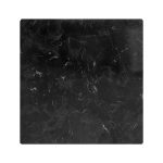 Tavolo quadrato Key 80x80 base nera e piano effetto marmo nero con bordo dorato