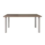 Tavolo rettangolare Manila cacao gambe tonde alluminio 160x80 cm