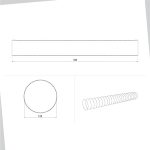Tubo flessibile tondo per cappe BVTF1251500 1,5 mt.