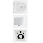 WC sospeso rimless YJ-2392 48.5x36x.36.5 cm bianco lucido