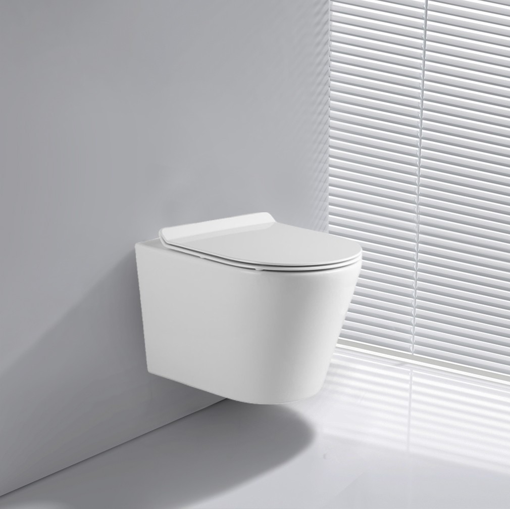 WC sospeso rimless YJ-2392 48.5x36x.36.5 cm bianco lucido