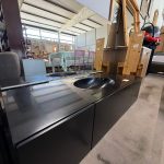 Mobile Bagno Nero Con Specchiera E Lavandino Usato 2944/U