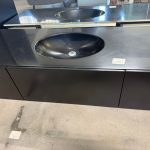 Mobile Bagno Nero Con Specchiera E Lavandino Usato 2944/U