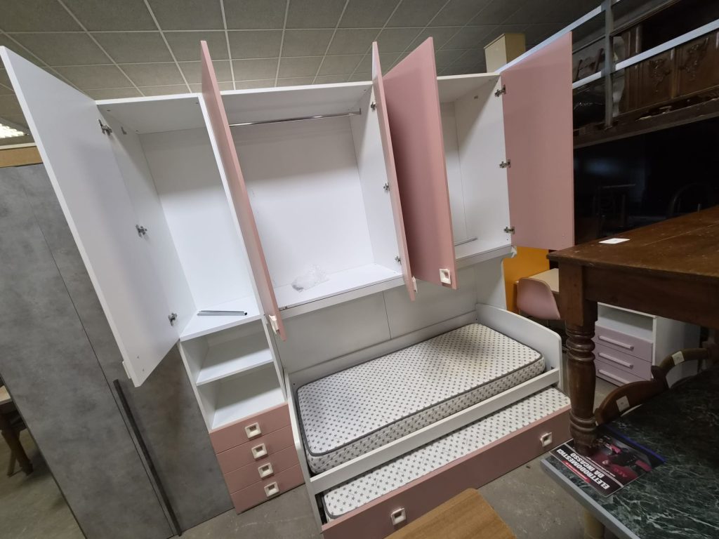 Cameretta A Ponte Con Due Letti E 2 Materassi Usata 5276/U