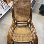 Sedia A Dondolo Legno E Paglia Di Vienna Usato 4628