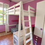 Cameretta completa di armadio angolare 3 ante con cassetti e letto a ponte USATO 1106