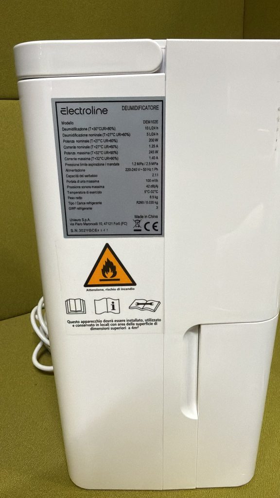 Deumidificatore Elctroline Dem102e Usato 4672
