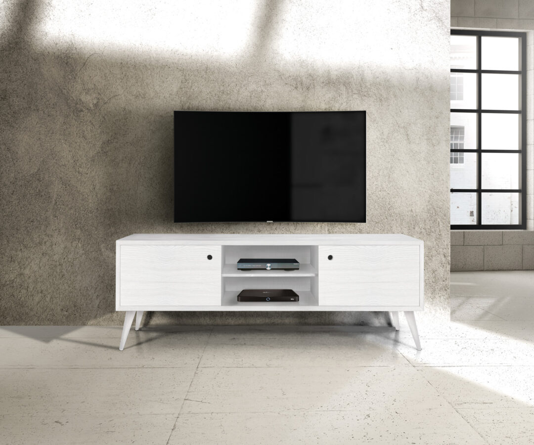 PORTA TV ABETE BIANCO SPAZZOLATO - ART. 883