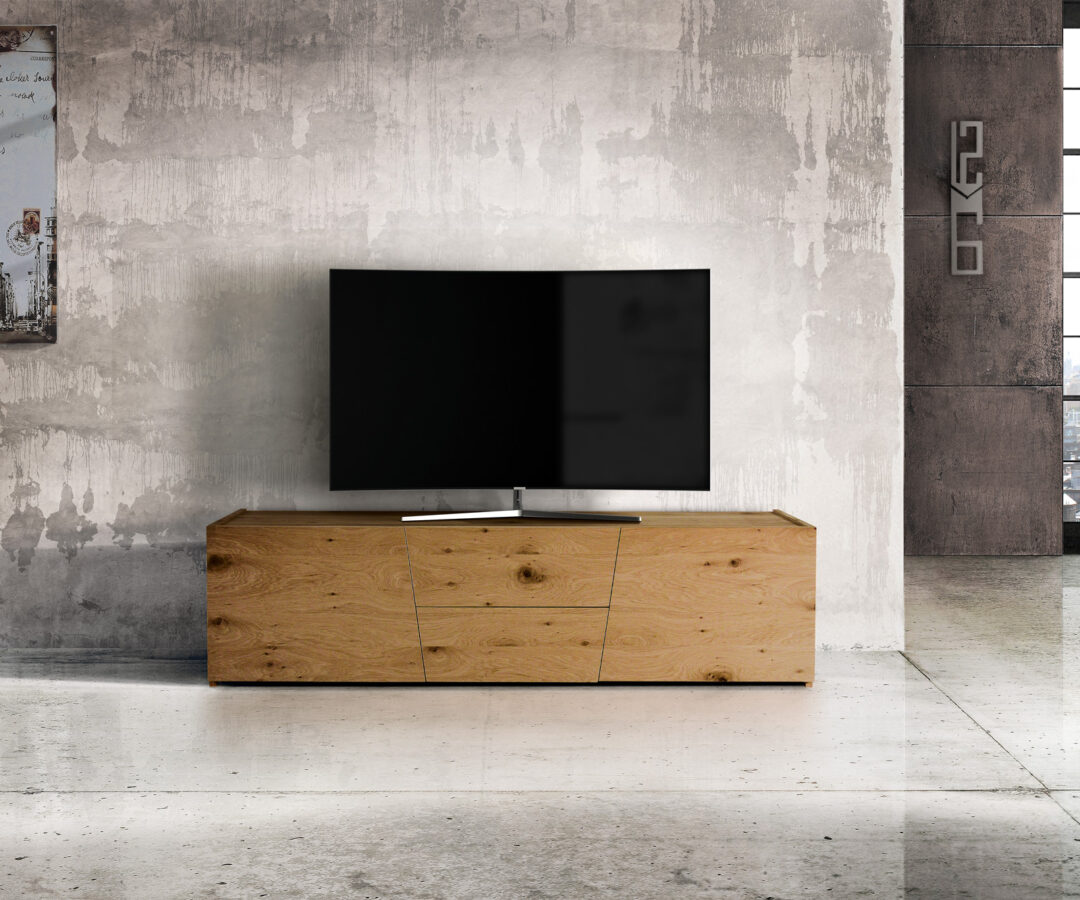 PORTA TV ROVERE NODATO SPAZZOLATO - ART. 889