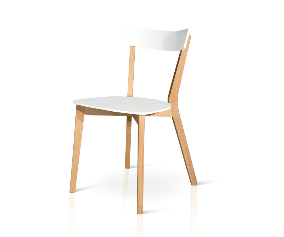 Sedia struttura in legno e seduta in massello bicolore  ART. 845 - X4 PEZZI