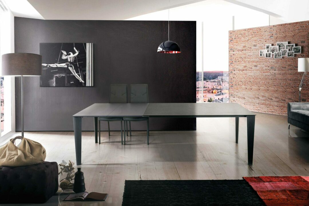 Tavolo vetro grigio – 160x90 2 all. cm.50 - ART. 1601 - immagine 2