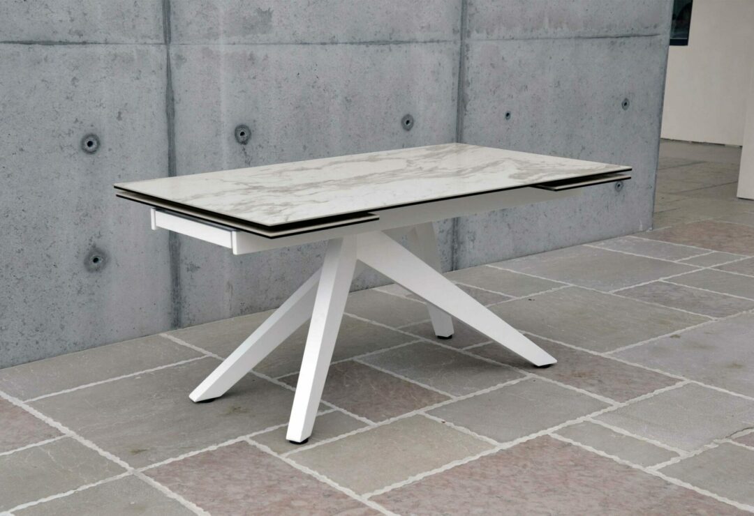 Tavolo ceramica finitura marmo bianco  ART. 948 - immagine 2