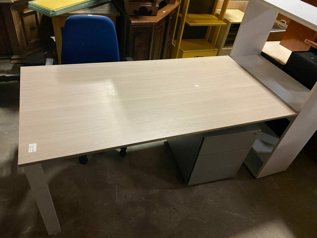 Scrivania singola con mobile Usato S-494 - immagine 2