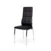 Sedia struttura in metallo imbottita in ecopelle nera ART. 957 –  X2 PEZZI