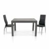 Sedia struttura in metallo imbottita in ecopelle nera ART. 957 –  X2 PEZZI - immagine 2