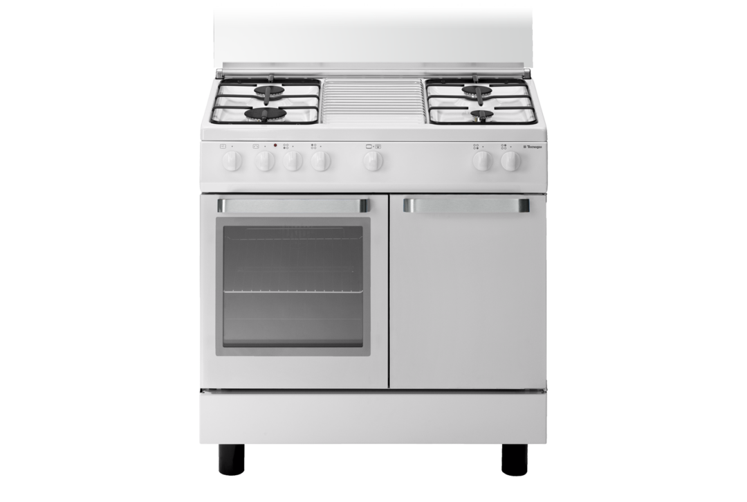cucina TECNOGAS 80x50  Portabombola Forno Elettrico  4 Fuochi  BIANCA - D833WS