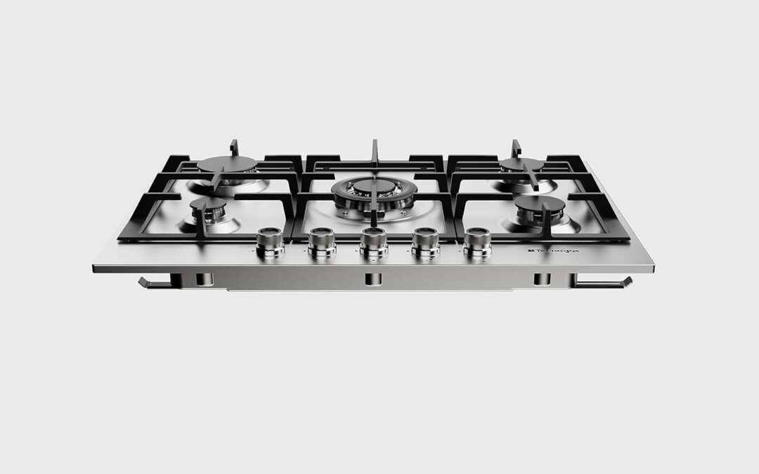 Piano cottura TECNOGAS 75 cm 4F + 1 T.C. griglie ghisa - FNQ7TGX - immagine 2