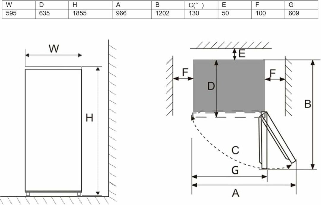 FRIGORIFERO Combinato TECNOGAS 60x185  TOTAL NO FROST  finitura porta inox - TBMF18NFX - immagine 9