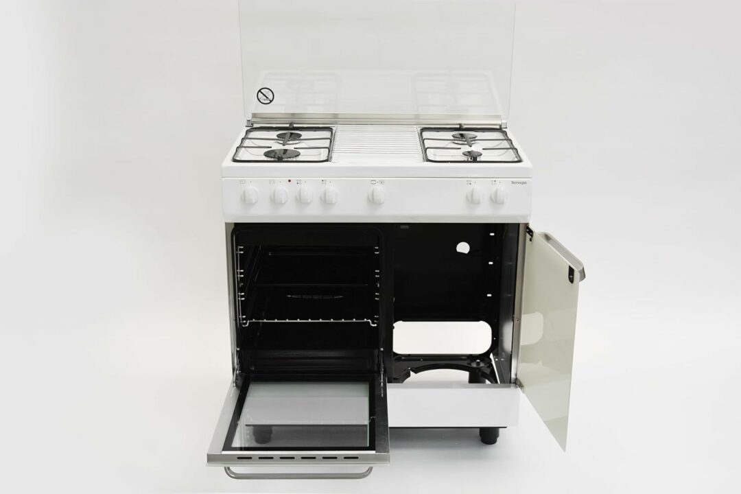cucina TECNOGAS 80x50  Portabombola Forno Elettrico  4 Fuochi  BIANCA - D833WS - immagine 4