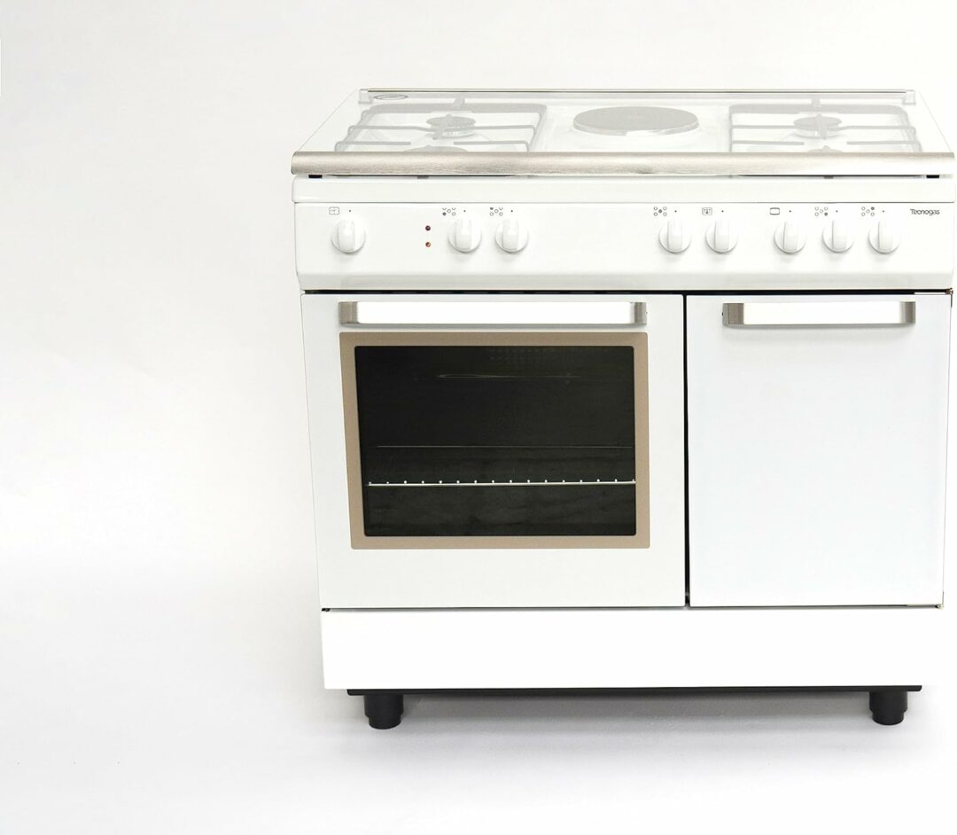 cucina TECNOGAS 90x60  Portabombola Forno Multi   4 Fuochi + 1 Piastra - D921WS - immagine 2