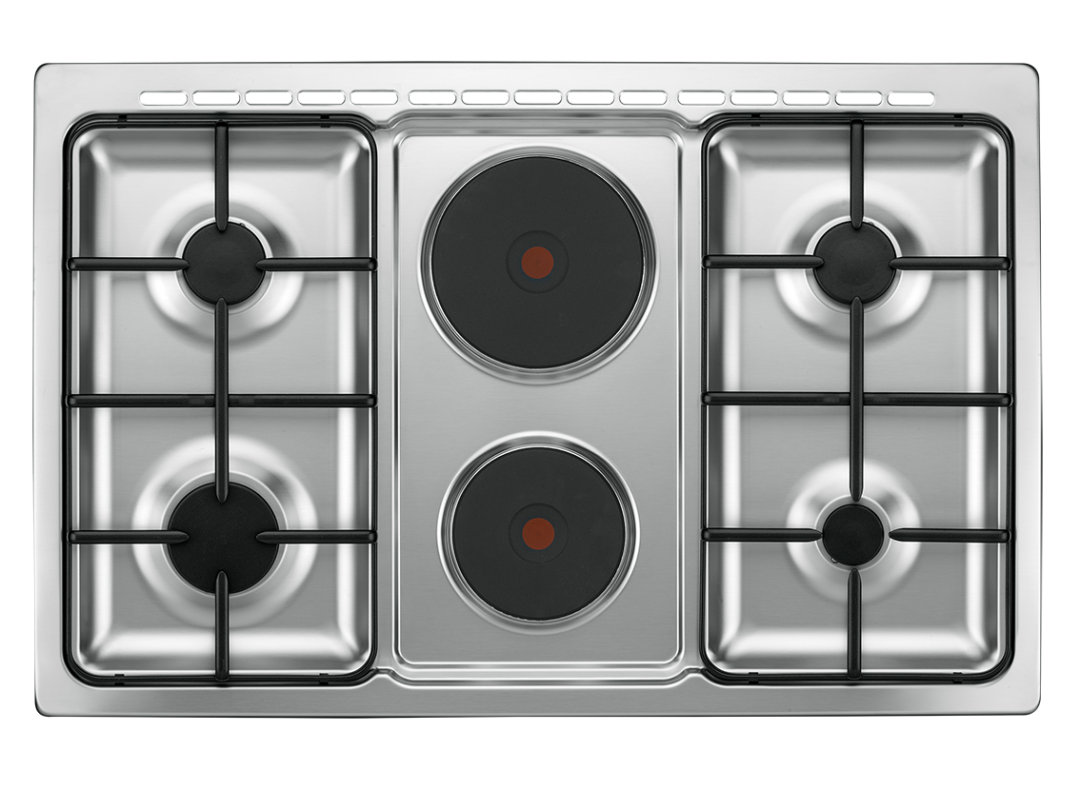 cucina TECNOGAS 90x60  Portabombola Forno Multi   4 Fuochi + 2 Piastre  - D923XS - immagine 2
