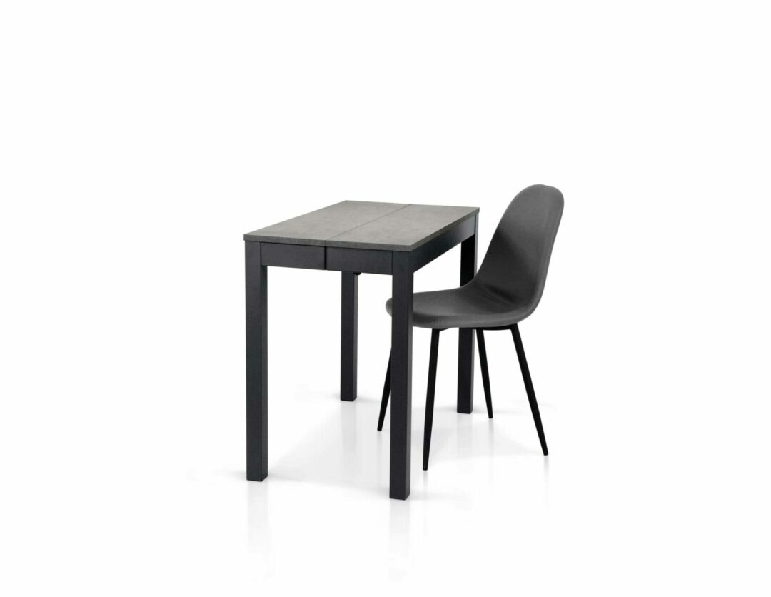 Sedia ecopelle grigia struttura metallo ART. 927 – X4 PEZZI - immagine 2
