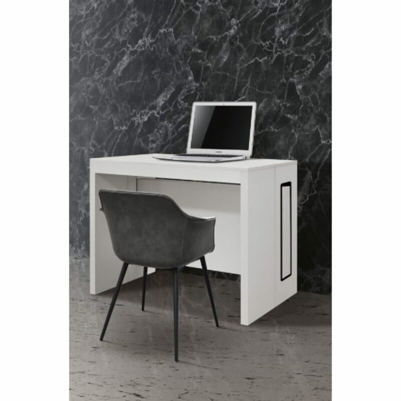 Scrivania consolle allungabile con porta allunghe bianco frassinato – Art. 1837