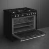 Cucina Smeg Con Forno Ventilato E Piano Cottura Gas - CX91GMBL - immagine 4