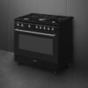Cucina Smeg Con Forno Ventilato E Piano Cottura Gas - CX91GMBL - immagine 5