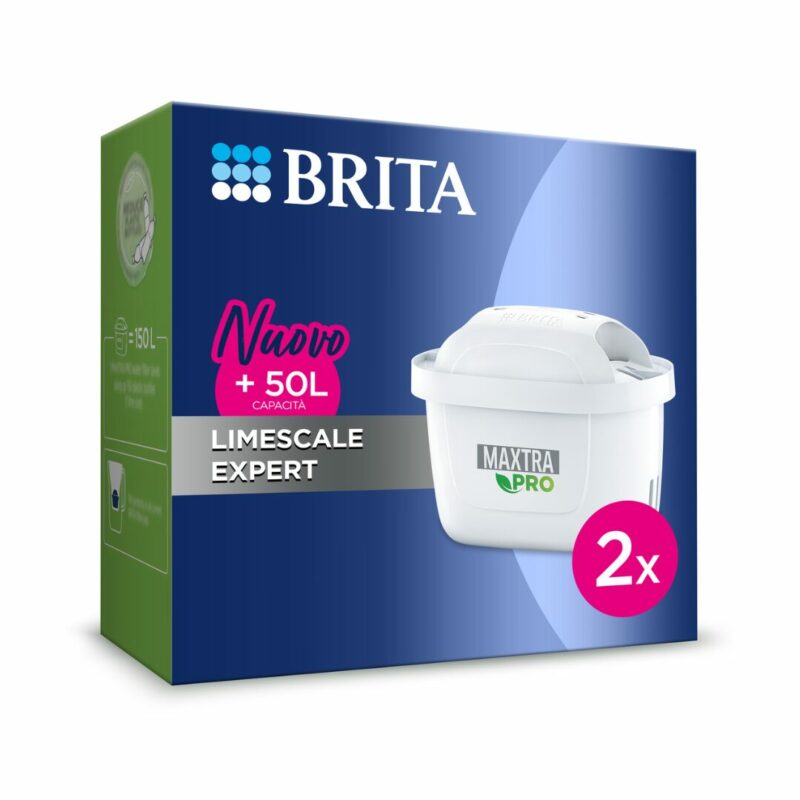 Brita Filtro per acqua MAXTRA PRO Limescale Expert Pack 2 - NUOVA GENERAZIONE - Ideale per bevande calde & massima protezione dal calcare