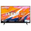 Smart TV HISENSE 43 Pollici 4K Ultra HD Display LED DVBT2/C/S2 HDR USB Wifi Bluetooth HDMI - 43A69K