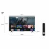 TCL Smart TV 43 Pollici 4K Ultra HD Display QLED HDR - 43C645 - immagine 2