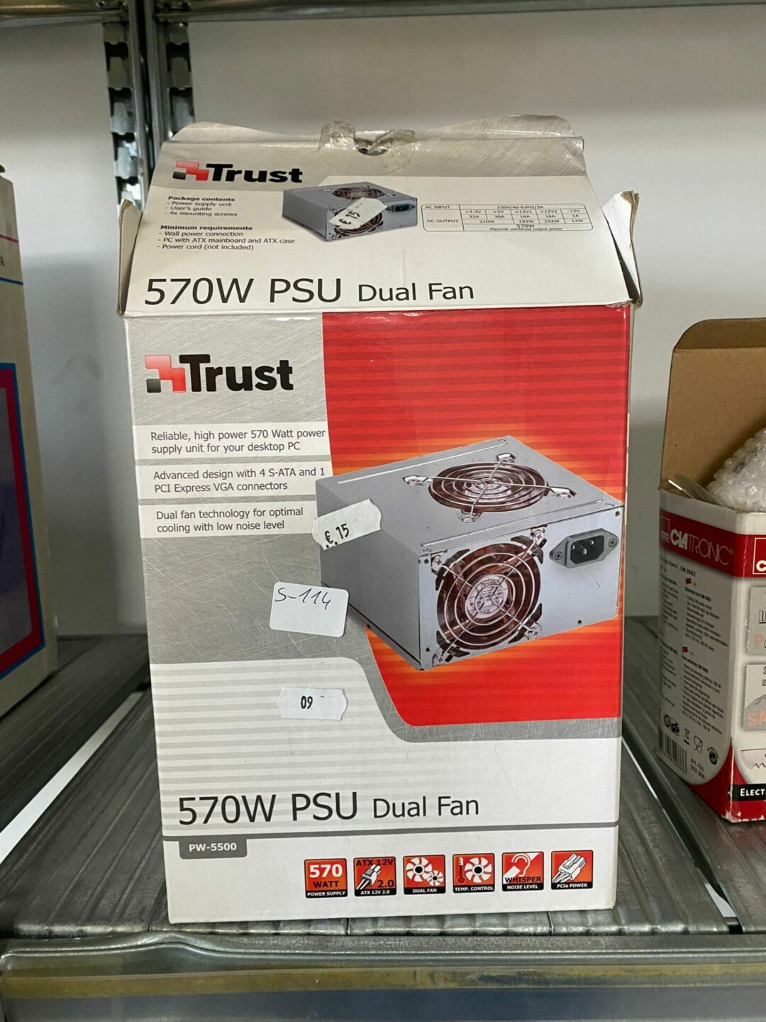Trust psu 570w dual fan S-114