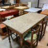 Tavolo in marmo con base in legno S-233
