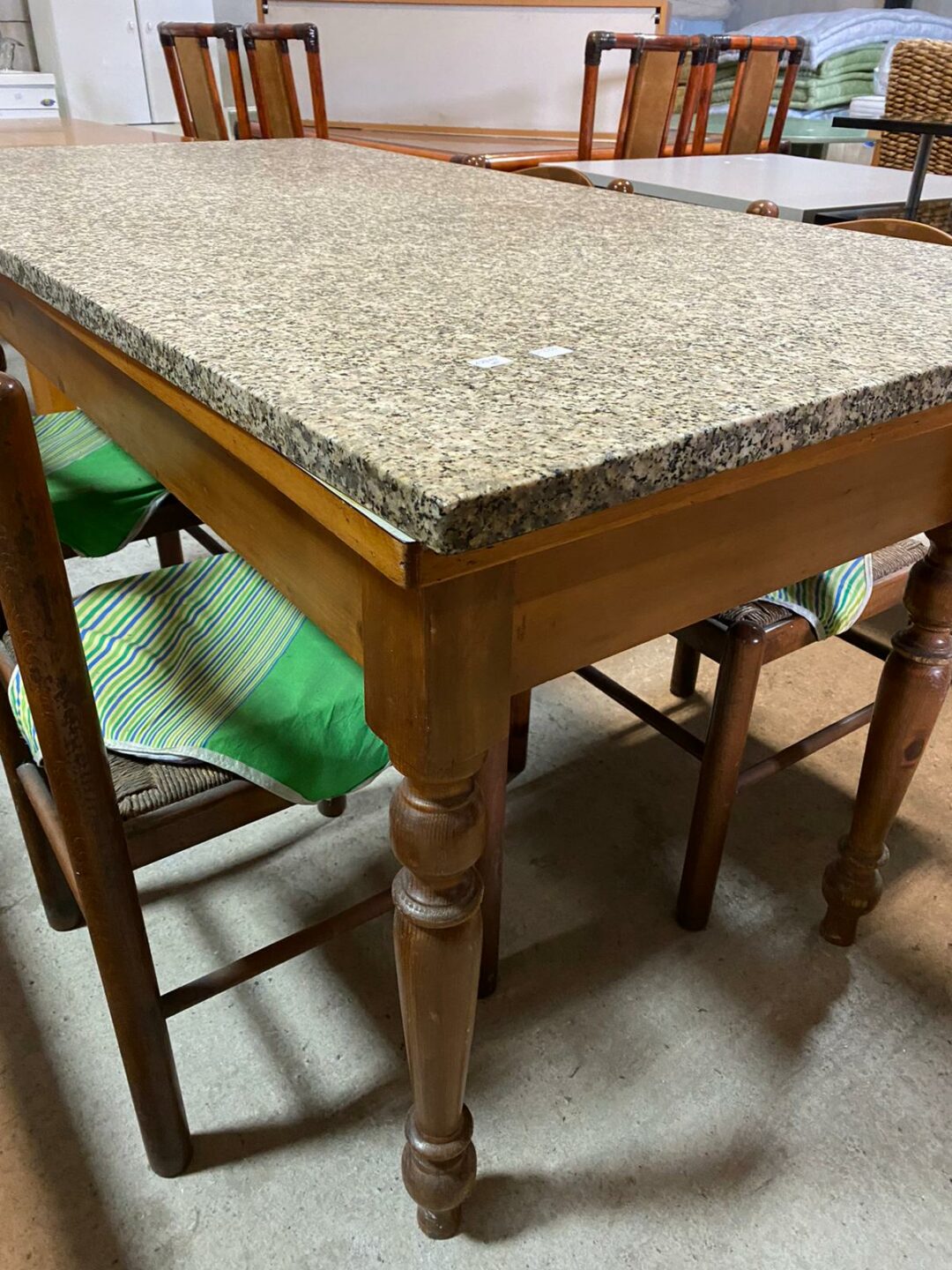 Tavolo in marmo con base in legno S-233 - immagine 3