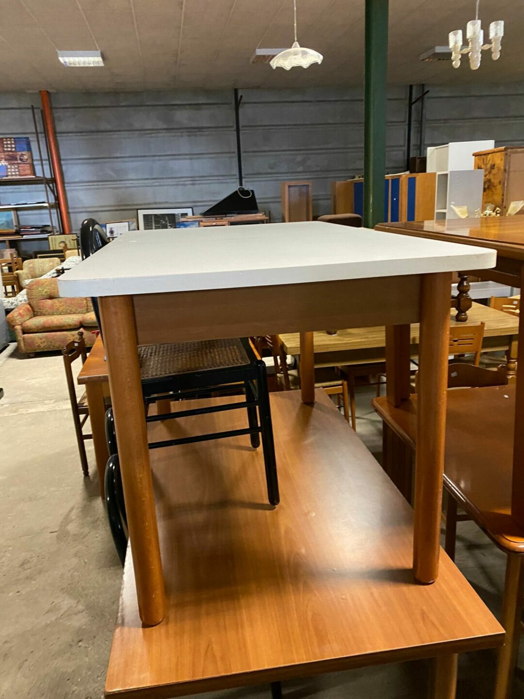 Tavolo allungabile in legno con piano bianco S-585 - immagine 3