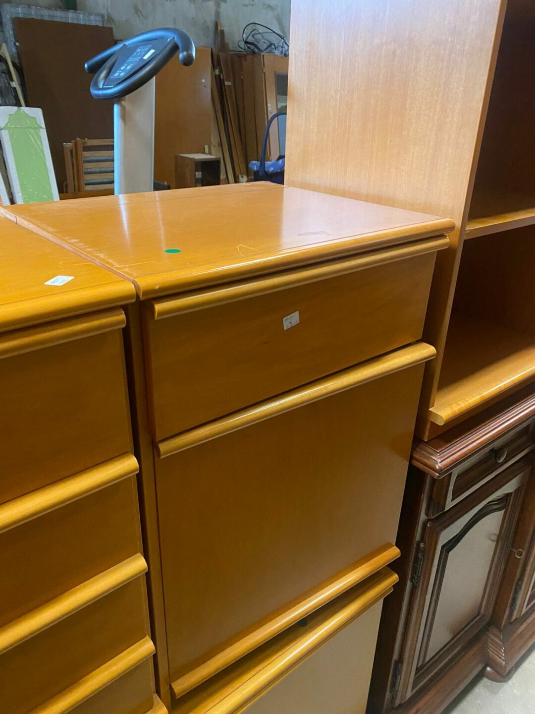 Comodino con tamburo in materiale all'interno e 1 cassetto S-601 - immagine 3