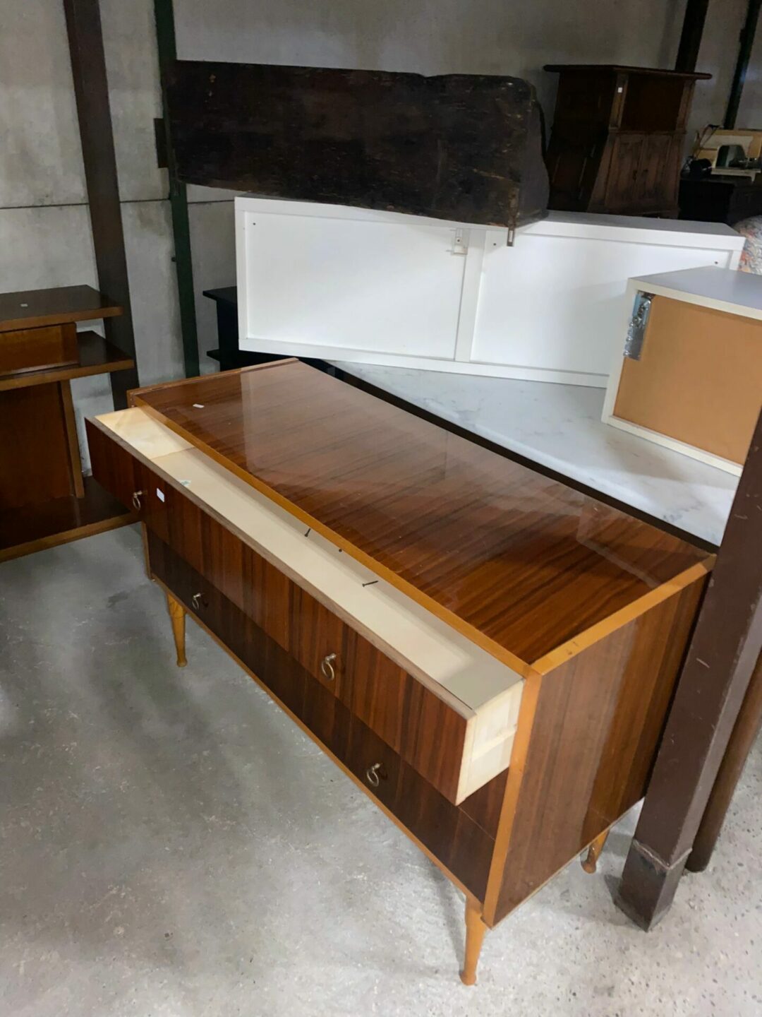 Comó con 3 cassetti antico S-638 - immagine 2