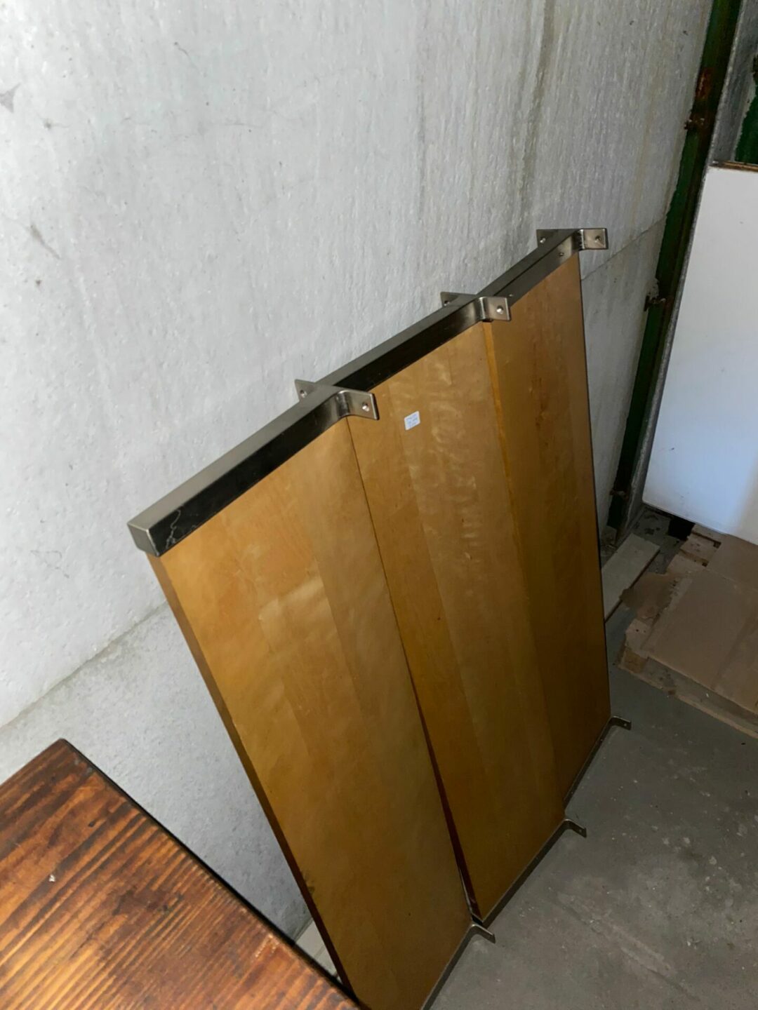 3 mensole in legno con lati in ferro S-679 - immagine 2