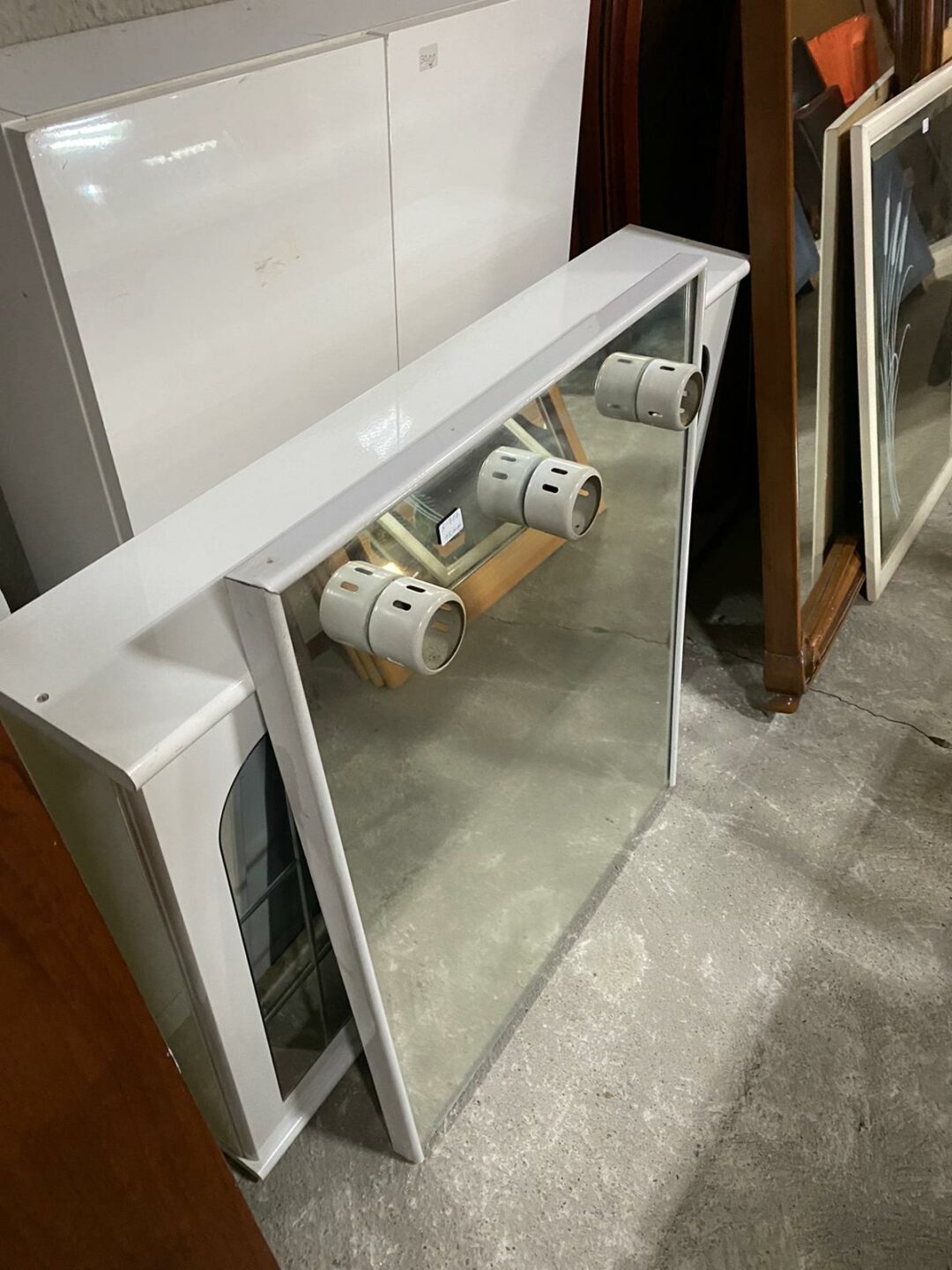 Specchio bagno con cornice bianco S-717 - immagine 2