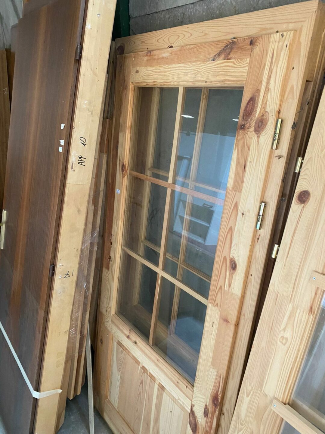 Porta in legno singola con vetri nuova grezza S-762 - immagine 2