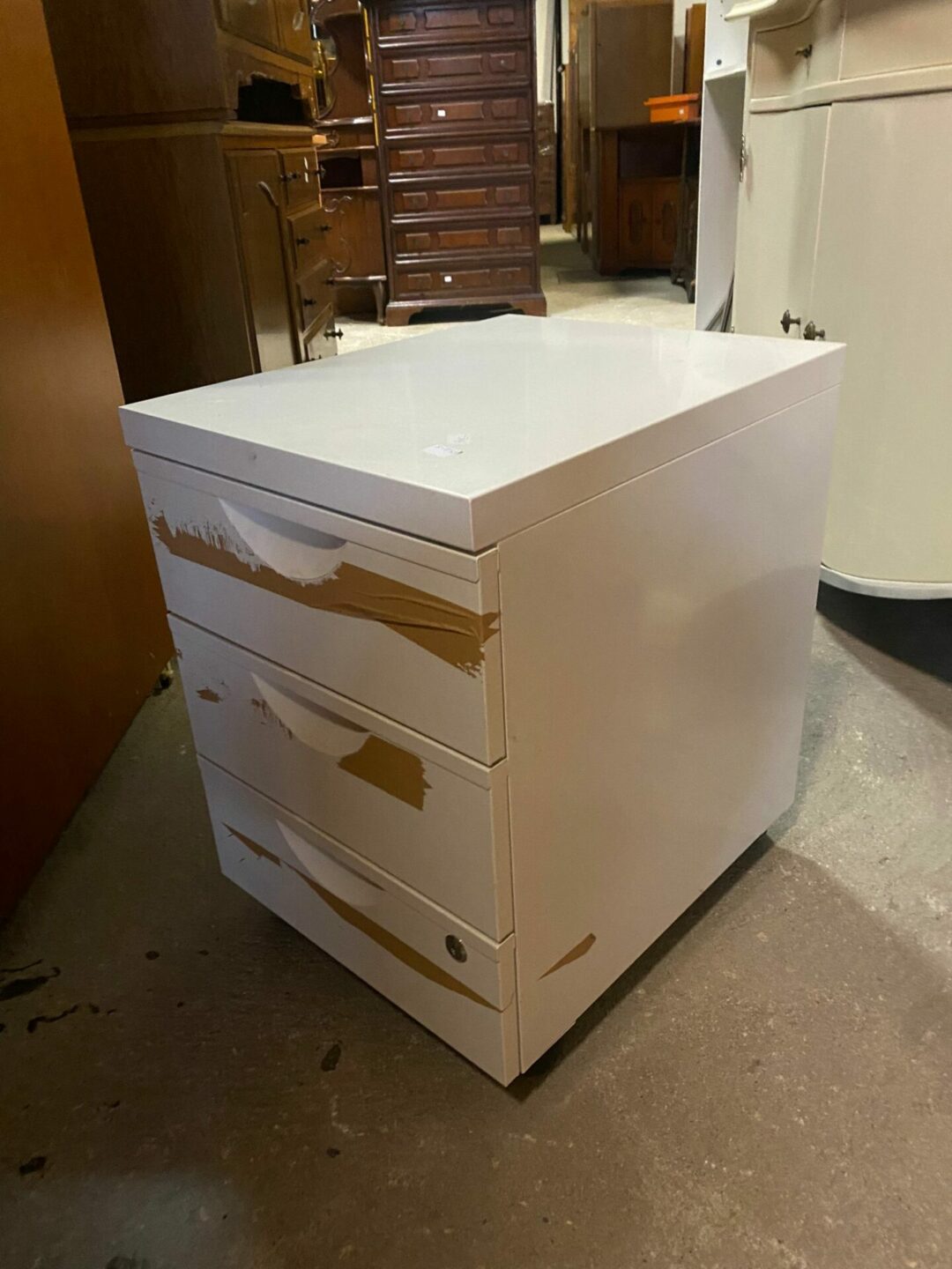 Cassettiera in ferro per ufficio 3 cassetti S-835 - immagine 2