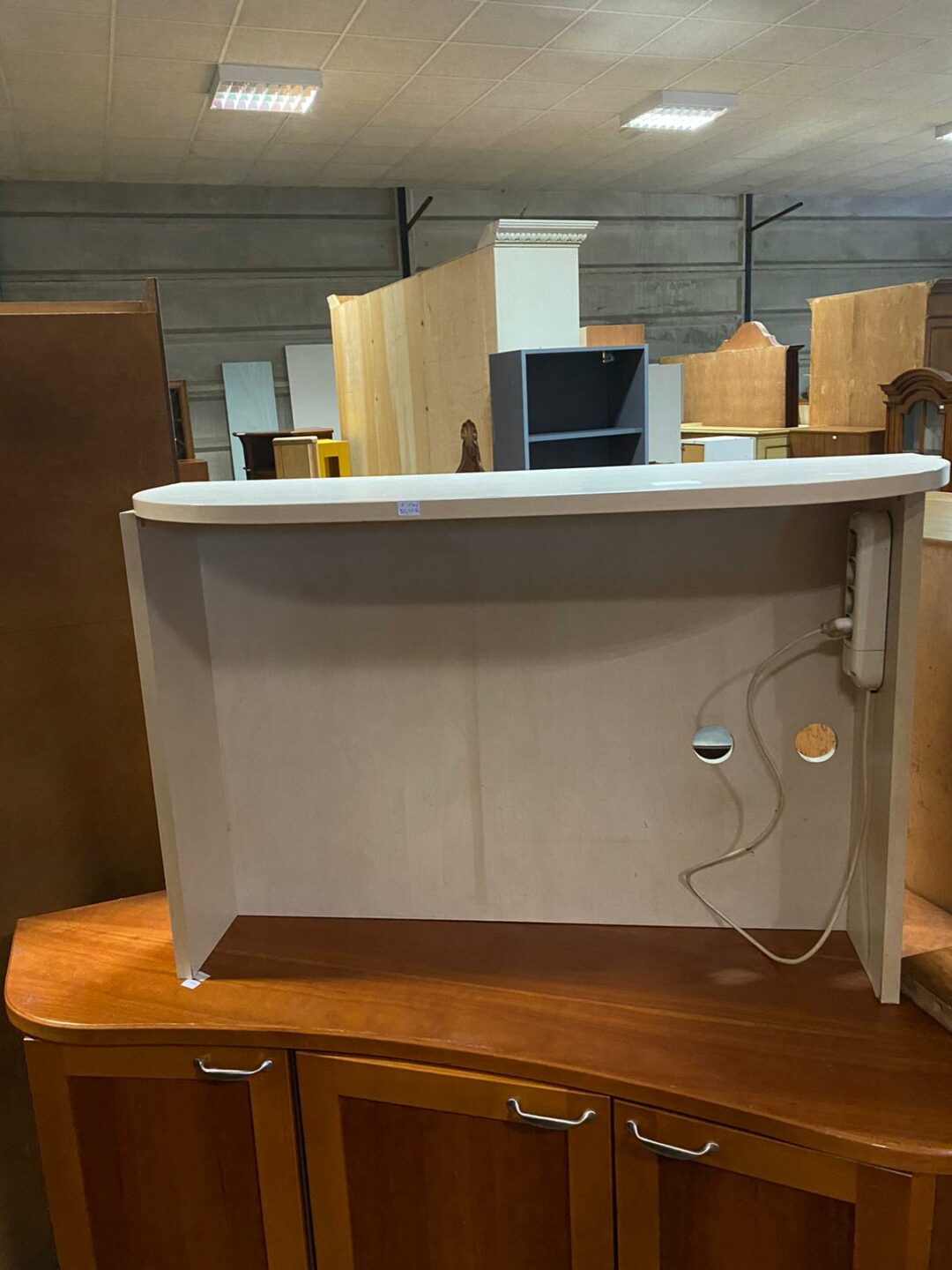 Scrivania in legno con prolunga S-846