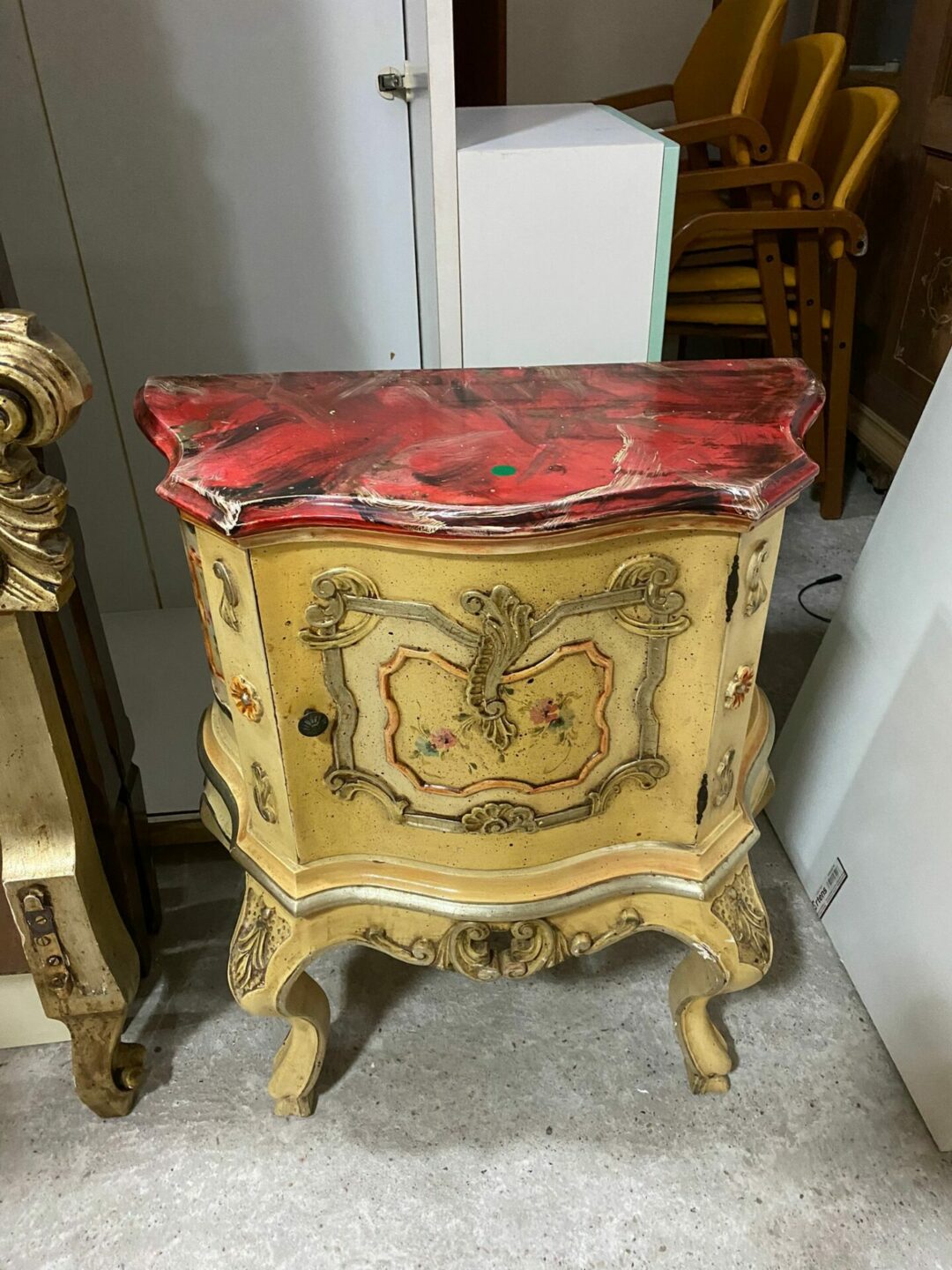 Camera da letto barocco veneziana completa di comó e comodini, specchiera, e testata letto matrimoniale S 1423 - immagine 3