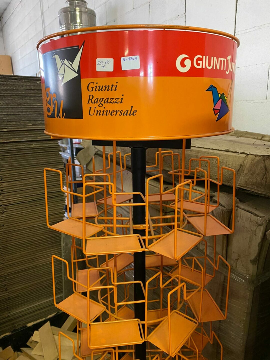 Porta prodotti per negozio con rotazione 360 gradi su ruote S-1203 - immagine 2